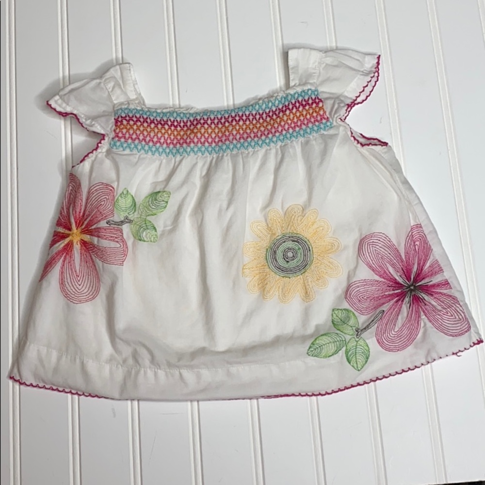 Floral smocked top